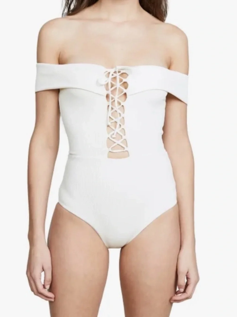 L*Space Ridin’ High Anja one-piece swimsuit- cream
